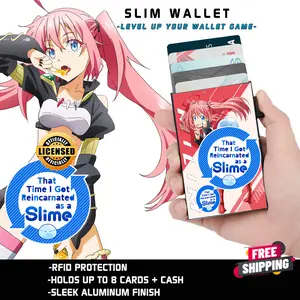 That Time I Got Reincarnated as a Slime Milim Slim Wallet Card Holder with Cash Strap Officially Licensed Brand New