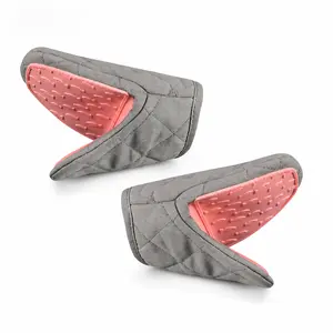 Fish-Shaped Silicone Oven Mitts with Cotton Lining, Double-Layer Heat Insulation Bakeware Gloves