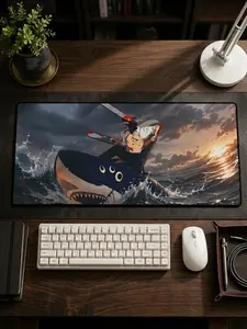 Chainsaw Man-themed Desk Mat, Reze Arc Anime Manga Gaming Mouse Pad, Large Size, Perfect for Otaku Decoration, Desk Decoration, and Gaming