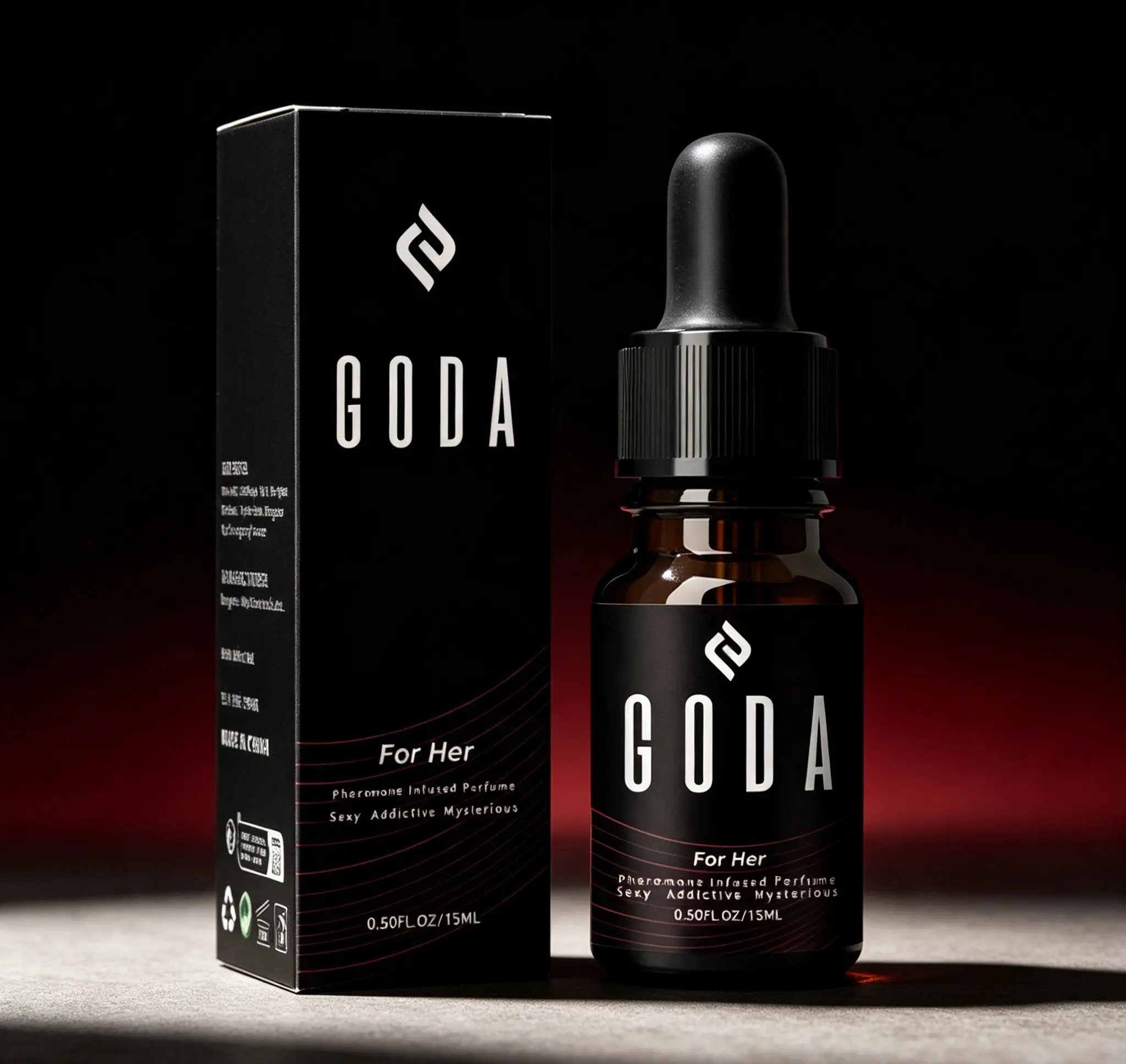 GODA For Her Pheromone Perfume Oil – 0.50 Fl Oz / 15ml, Sweet & Spicy Jasmine Rose Floral Fragrance, Vegan Cruelty-Free Travel Perfume for Women