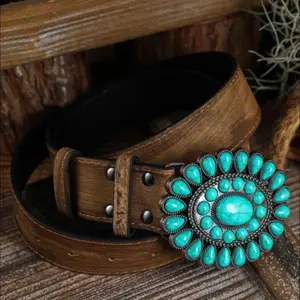 Turquoise Belt with Elegant Turquoise Buckle for Stylish Outfits
