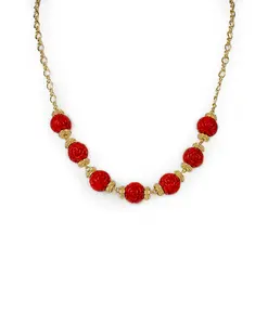 Rose Bead Necklace - Rosey