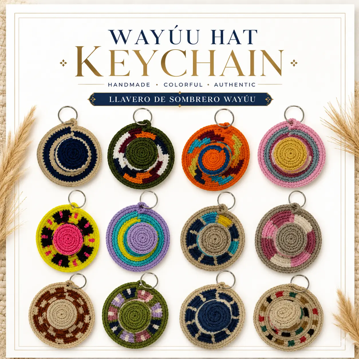 WAYUU MINI HAT BAG KEYCHAIN CHARMS