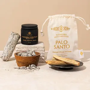 Smudging Kit – White Sage, Palo Santo & Copal Resin Cleansing Kit for Spiritual Cleansing, Home Energy Cleansing & Meditation Rituals | Four Visions