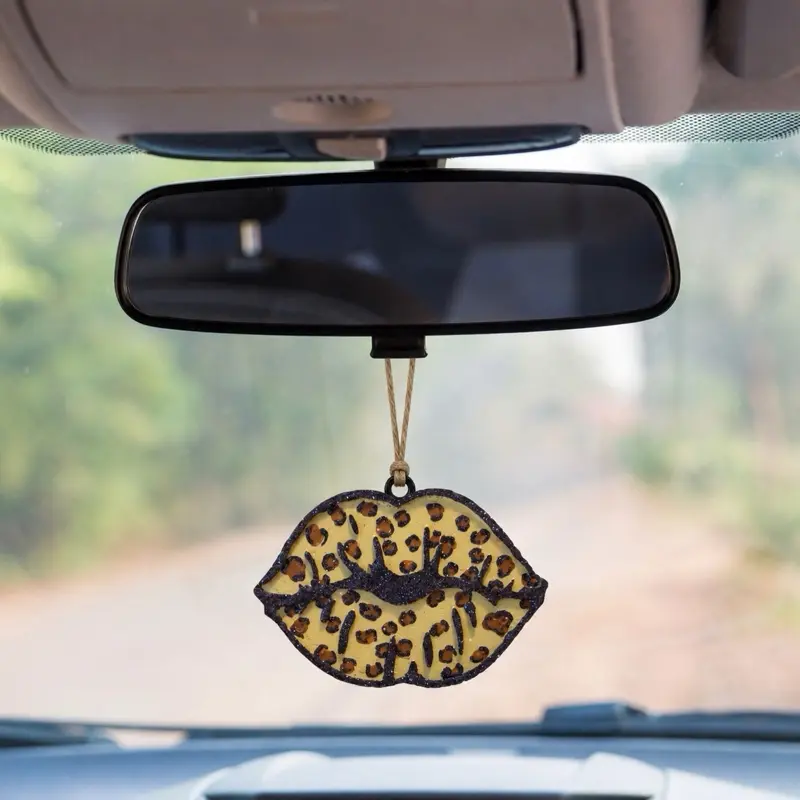 Cheetah Prin Lips Car Air Freshener Car Accessory