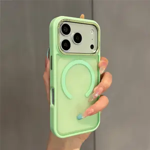 Sugar Color Magnetic Phone Case for iPhone 17 Pro Max, New Skin-Friendly Matte Finish Fits iPhone 16pro, Anti-Fingerprint, Shockproof, Simple High-End Style