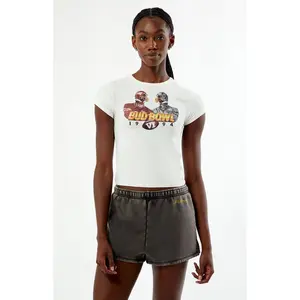 Budweiser Women's Bud Bowl Vintage Slim Sweat Shorts