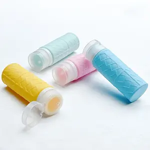 4pcs Refillable Shampoo Shower Gel Travel Bottles Set For Toiletries Body Wash Liquid Lotion Bottle, Leakproof Squeezable Containers Storage Bottles