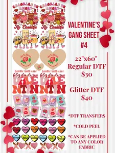 22x60 Pre-Made Cold Peel Valentine's Gang Sheet 4