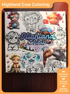 Highland Cows Coloring Book Vol. 1: Whimsical Pages of Cute Shaggy Cows, Scenic Highlands & Relaxing Creativity for All Ages