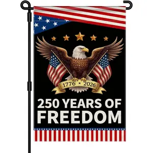 250th Anniversary America Garden Flag, 250 Anniversary USA Flag Patriotic Banner 250 Years of Freedom Yard Sign Eagle Design 4th of July Double-Sided Waterproof 1776-2026 Commemorative Flag 12x18 Inch