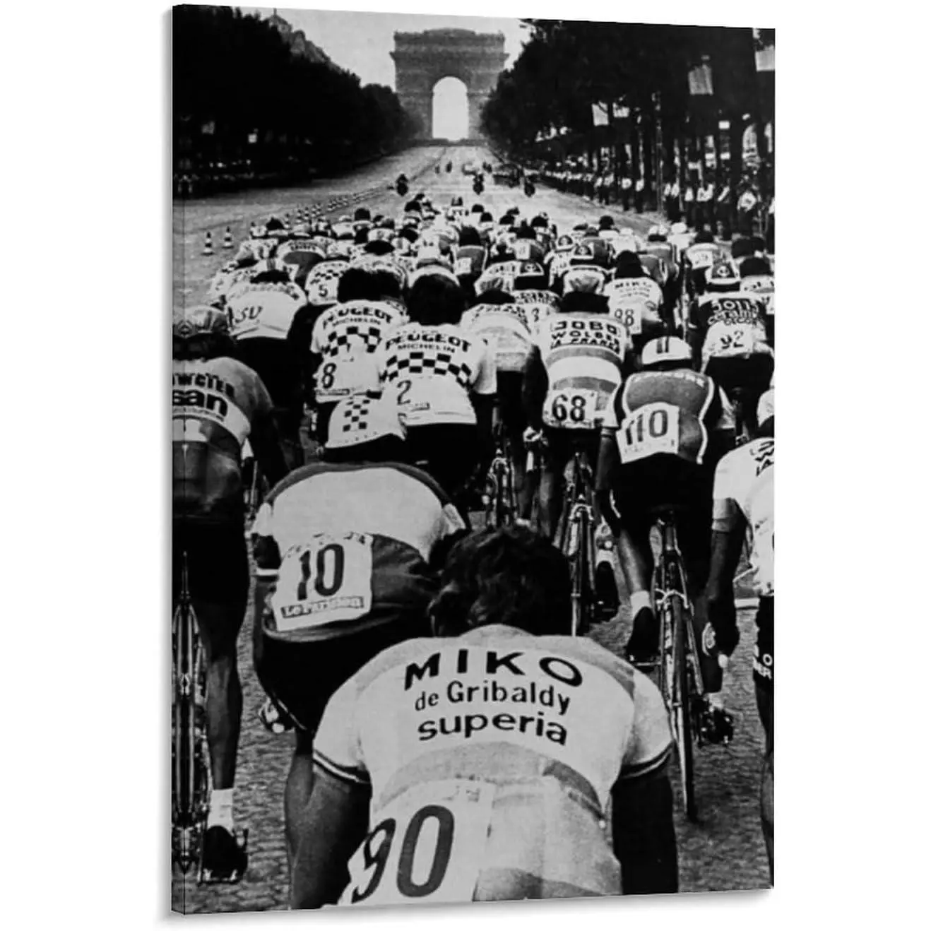 1920 Tour De France Art Poster Sports Competition Art Poster Black And White Vintage Poster (2) Canvas Poster Wall Art Decor Print Picture Paintings for Living Room Bedroom Decoration