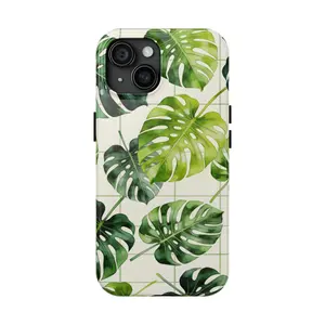 Monstera Leaf Pattern Phone Case Tropical Botanical iPhone Case