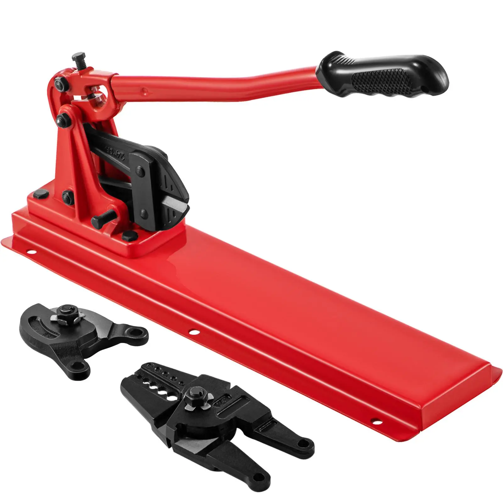 【Backtoschool】VEVOR Bench Swager Tool 24\" Wire Rope Swaging Tool with Crimper Cable Bolt Cutter Head Bench Crimper 1/16\"-3/16\" Aluminum/Copper Sleeves Bench Cable Alloy Steel Crimper Swager for1/2\" Wire Rope Fe