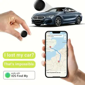Smart Tag Bluetooth Luggage Tracker, IP66 Waterproof Air Tracker Works with Find My (iOS Only), Finder Locator for Keys, Luggage, Backpack, Wallet (1 Pack) mini gps tracker