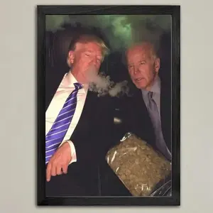 (No Frame) Trump Smoking Prints Poster