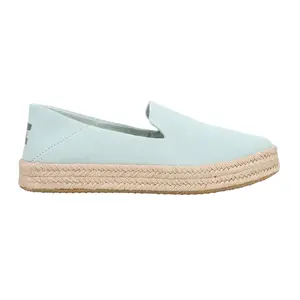 TOMS Womens Carolina Slip On Espadrille Flats Casual - Blue
