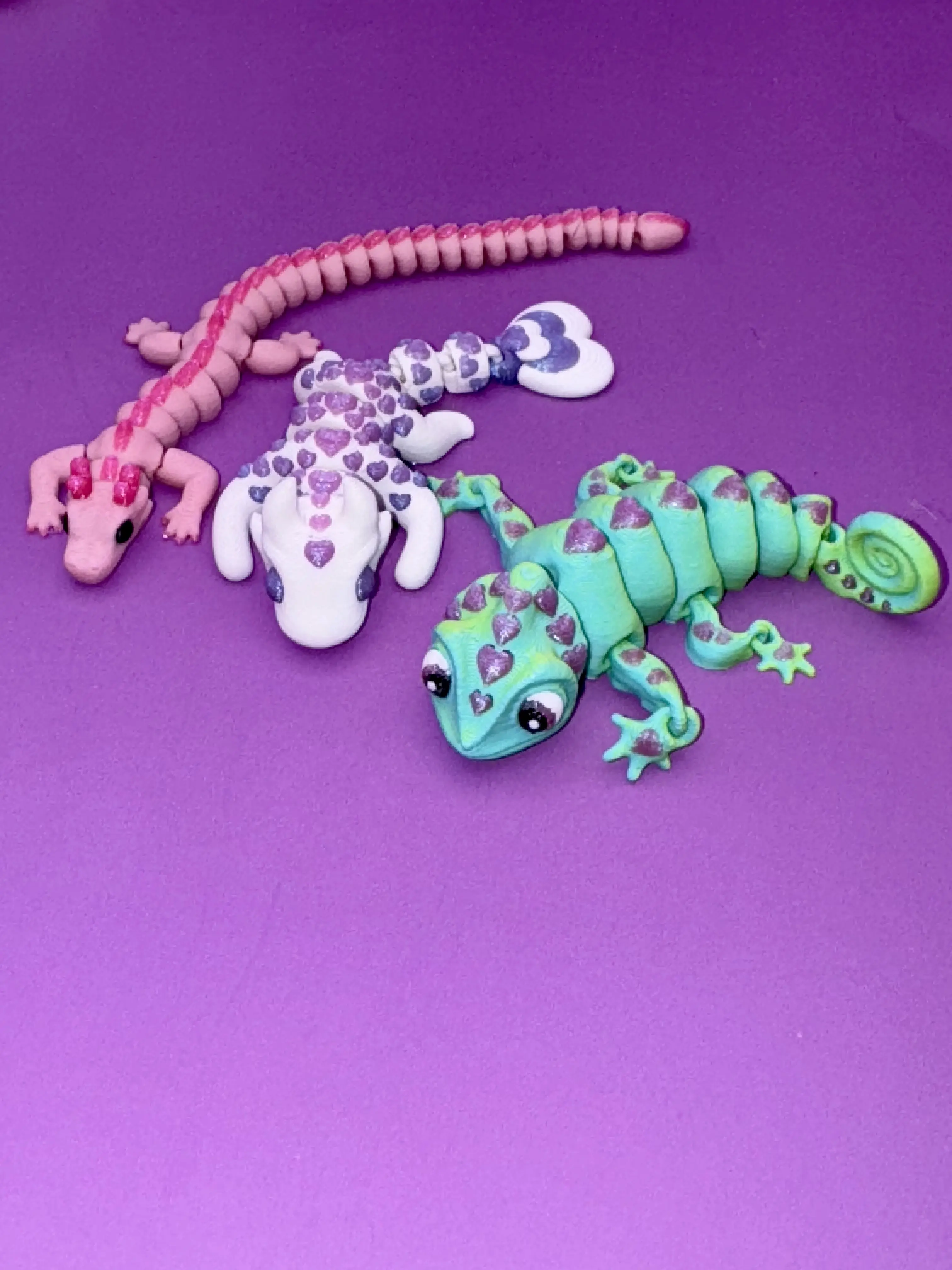 3D Printed Valentine Valentine's Day Chameleon Zou Dragon Love Dragon Fidget Articulated