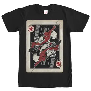 Men's Marvel Spider-Man Playing Card T-Shirt