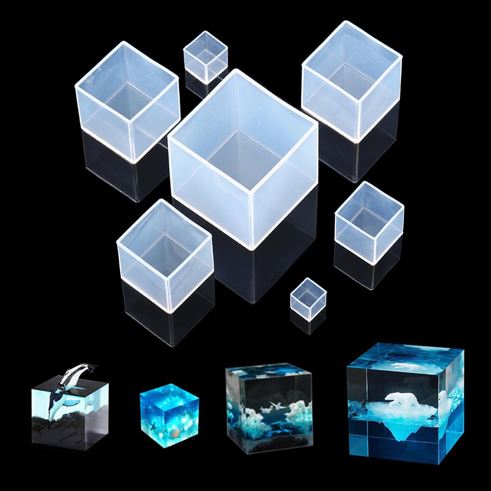 15Mm-80Mm 3D Square Silicone Mold Crystal Epoxy Resin Casting Muold for DIY Epoxy Resin Crafts Table Home Decoration Tools