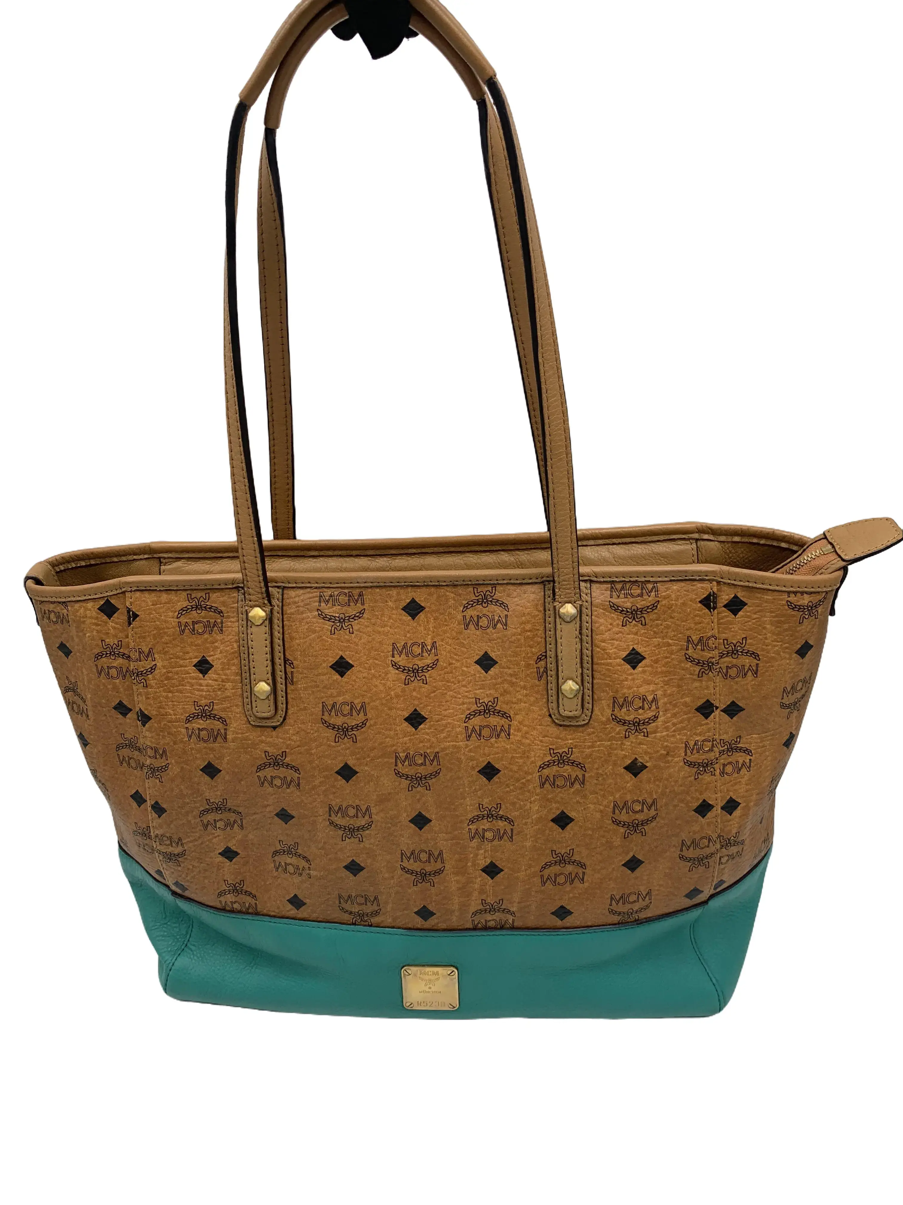 Pre-owned MCM Two Tone Visetos Commute Tote Bag/BB06820004/0004