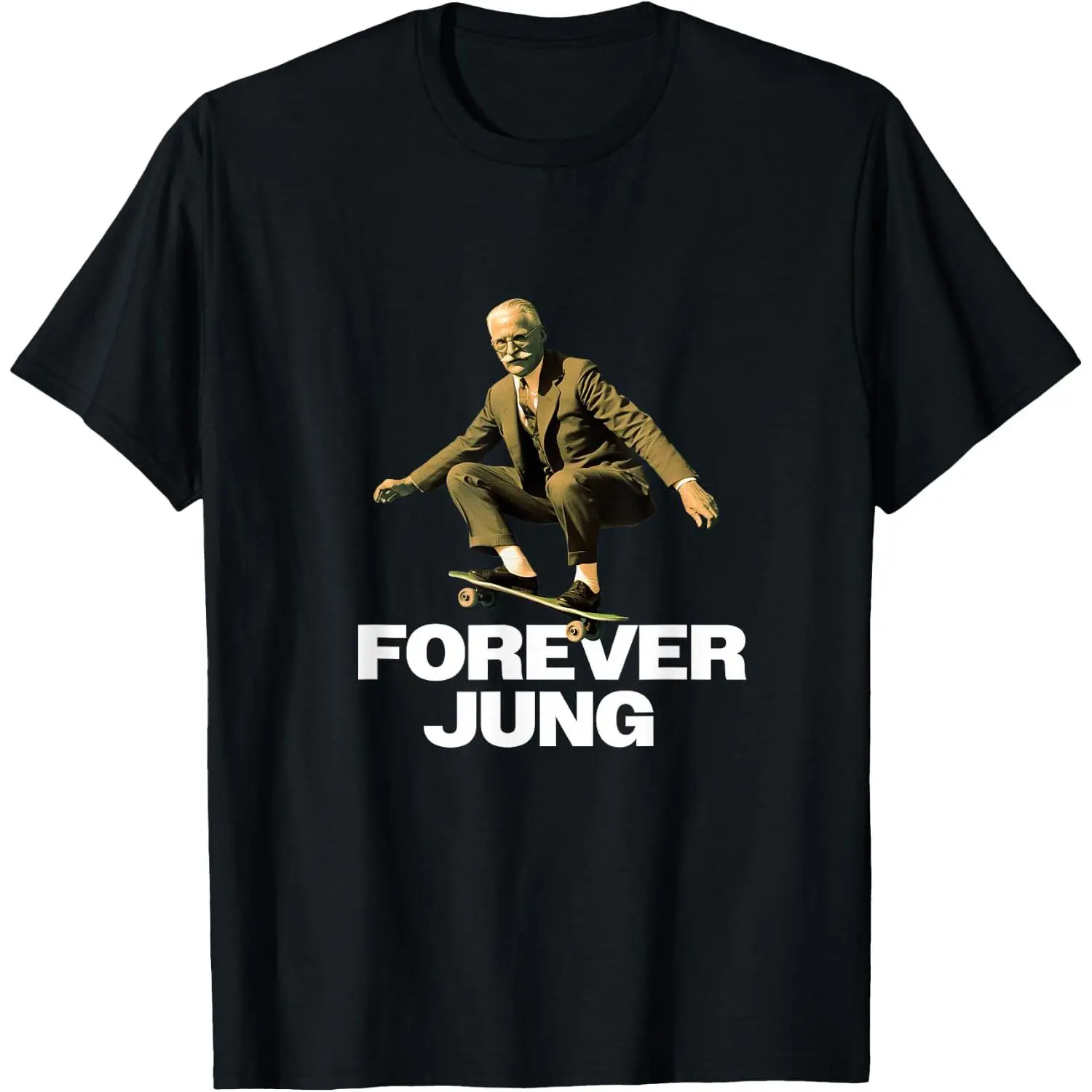 100%cotton Forever Jung - Funny Psychoanalyst Design T-Shirt