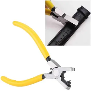 Hole Punch Watch Strap Belt Hole Watchmaker Pliers Tool Hole Punch Pliers with Yellow Vinyl Handle