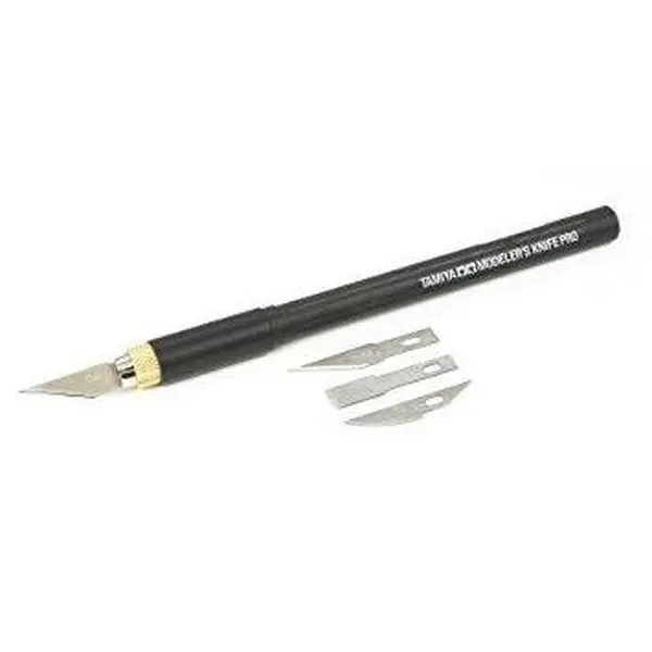 Tamiya 74098 Modeler's Knife Pro w/6 Blades Straight, Curved & Chisel