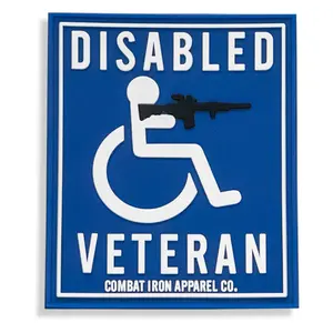Disabled Veteran Handicap Sign PVC Patch