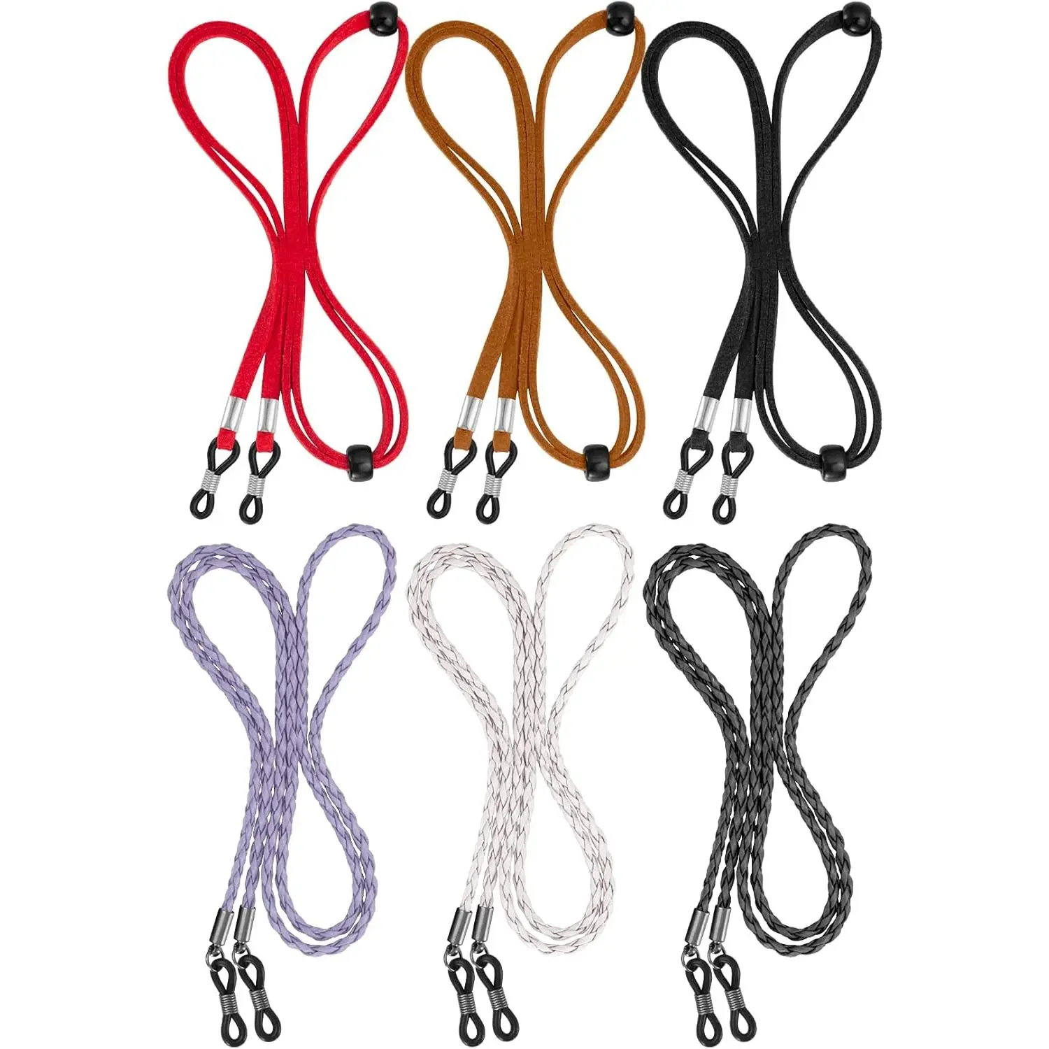 Eyeglass Strap, 6Pcs Premium Glasses Holder Chains, Multicolor Eyewear Retainer for Women Men and Kids
