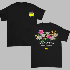 Masters Amen Corner Golf Shirt Soft Vintage Cotton T Shirt Breathable Classic Collar Casual Menswear Trendy Sportswear Gift Unisex Y2K Vibe Comfort - Top