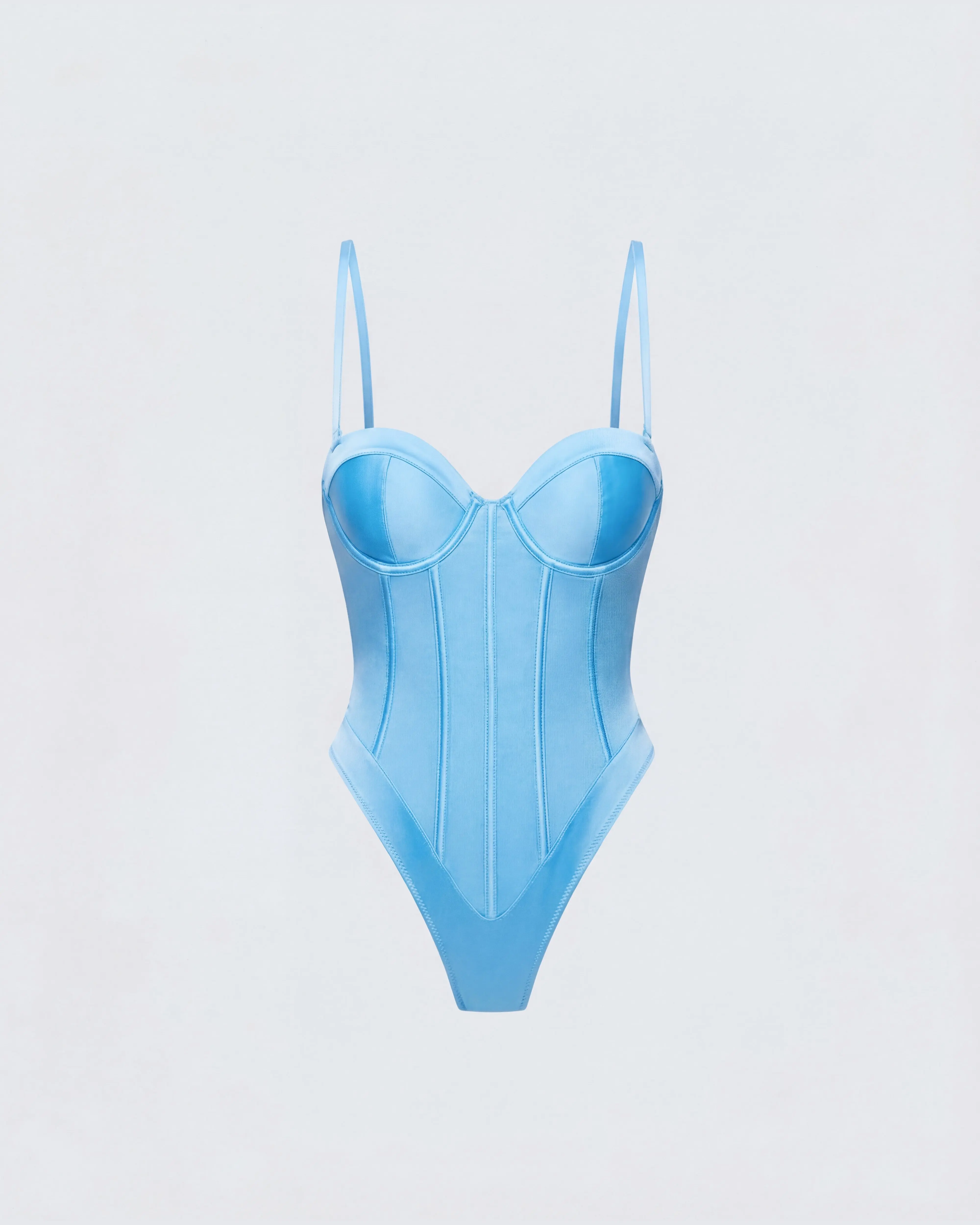 Cinderella Blue Mesh Detachable Strap Bodysuit
