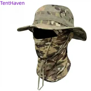 Youth Unisex 2026 Outdoor Camouflage Fisherman's Beanie Hat - Round Edge, Tactical Mask Compatible, Sunscreen, Breathable, Durable - for Sports Hiking, Adventures