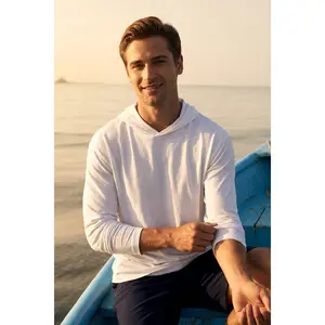 Men's Morada Long Sleeve Hoodie Pima Sol | White