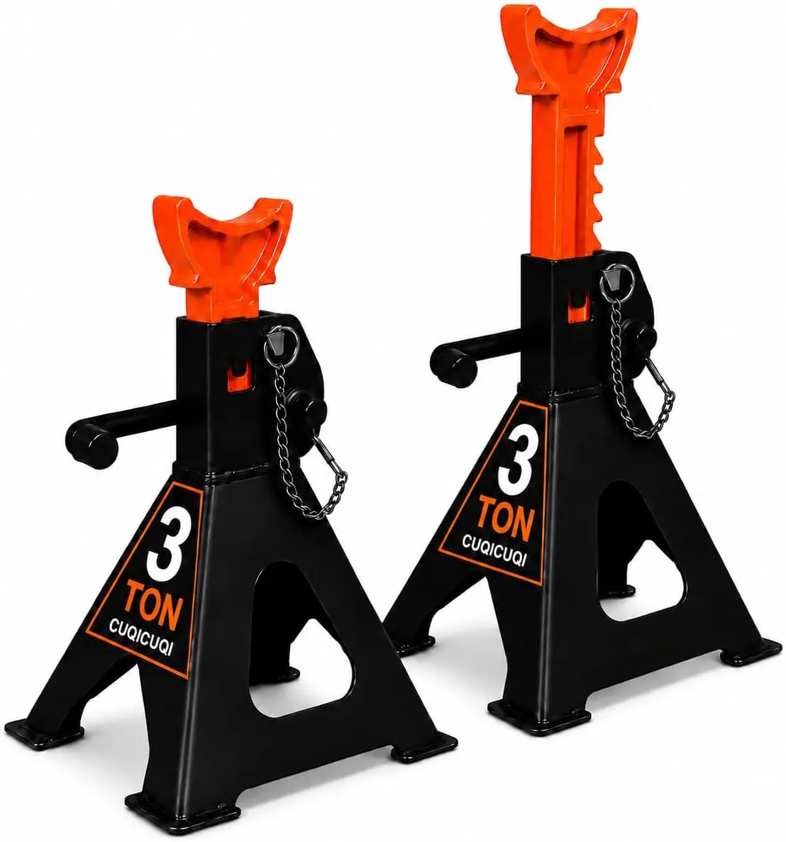 Jack Stands, Heavy Duty Steel Car Jack Stand with Double Pin Locking, Adjtable Height 3 Ton Stand for Cars Trailer Jack 1 Pair