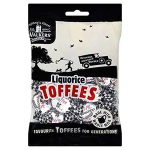 Walkers' Nonsuch Liquorice Toffees | with Condensed Milk & Black Treacle | Imported from the UK | Traditional British Candy | Old Fashioned Licorice Toffee | 5.29 Oz (150g)
