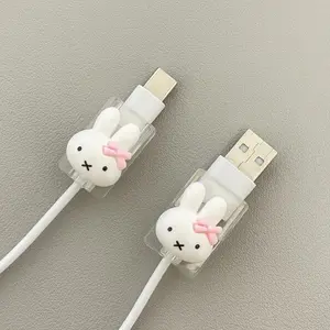 Kawai Miffy Bowknot Data Cable Protector Multiple Styles Wire Gripper Anti-Fracture Protection