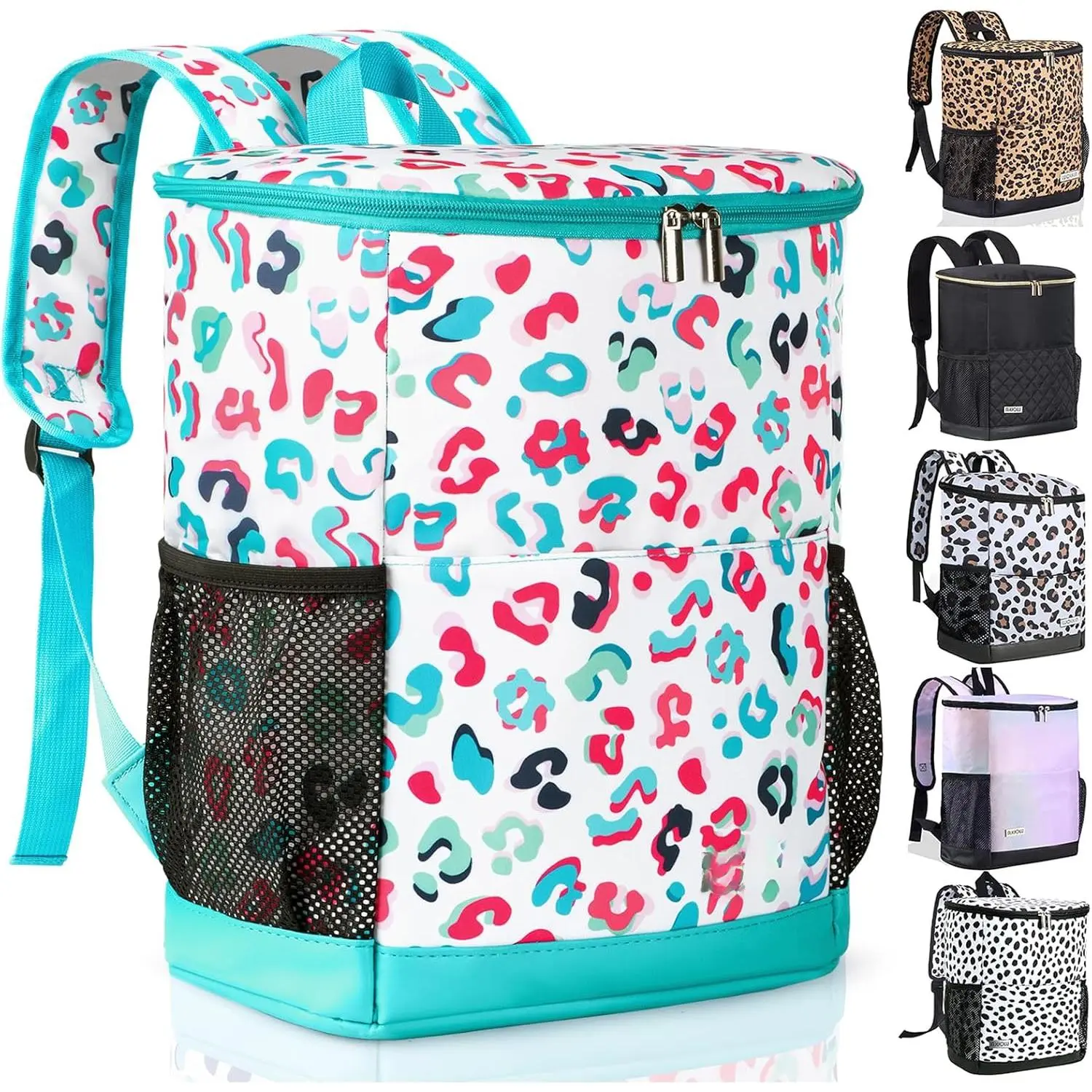 Cooler Backpack 30 Cans,Portable Backpack Coolers Insulated Leak Proof,Waterproof Soft Sided Cooler Bag for Travel,Beach,Camping,Picnic,Lunch Backpack for Women (Water Elf)