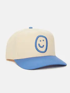 Happiness Hat - Natural/Cobalt Blue