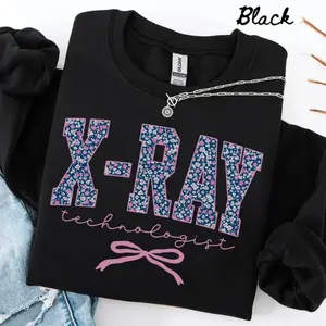 Ditsy Floral Xray Tech Sweatshirt, Radiology Shirt, Rad Graduation Gifts, Radiologic Technologist Crewneck, Cute Department Long Sleeve