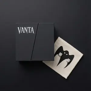 Vanta 7.5mm Moissanite Studs with Butterfly Back Max Shine Hypoallergenic Waterproof & Sweatproof Hand-Set Halo Design in Luxury Box & Ghost Pouch