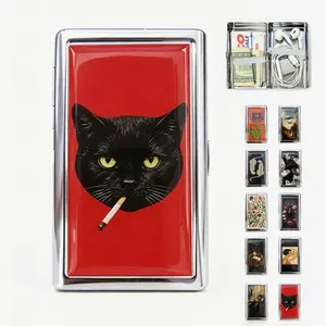 Vintage Art Deco Versatile Card & Cash Case, Vintage-Style Metal Wallet for Credit Cards, Easy Snap Closure
