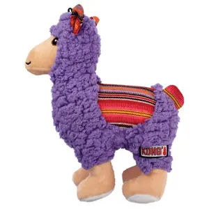 Sherps Llama MEDIUM Squeaky Crinkle Fun Purple Plush Dog Puppy Toy