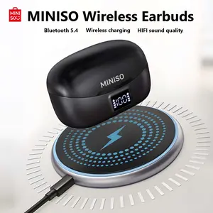 MINISO MS155 Headset Open-Ear Clip-On Headphones,Lightweight, Comfortable, Wireless Charging, 42-Hour Battery, IPX5 Waterproof, Hi-Fi Bass Sound.Suitable for movies/music/sports/office use Audio Rechargeable
