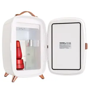 【Summervibes】Vevor Mini Fridge for Bedroom, Luxury Skincare Fridges with Mirror and LED Light, AC/DC Cosmetic Fridge for Office Dorm Car, Small Makeup Refrigerator for Beauty Face Mask Beverage Chill