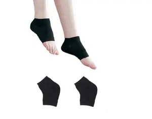 TIKA 2-Pair Moisturizing Open Toe Heel Socks, Recovery Socks for Dry, Cracked Skin Care