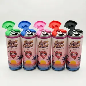 JuiceGrip 3Pack 12oz Can Caps Custom 3D Printed Cup Lid in 5 Bold Colors Green Blue Pink Red Black Durable Reusable SnapOn Securely