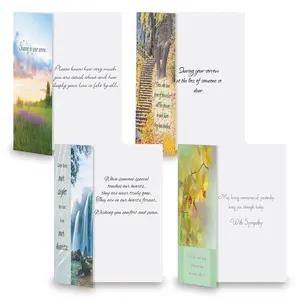 Lillian Vernon Mega Sympathy Greeting Card Value Pack- Set of 40 (20 designs), Large 5" x 7", Sympathy Cards with Sentiments Inside, Includes White Envelopes