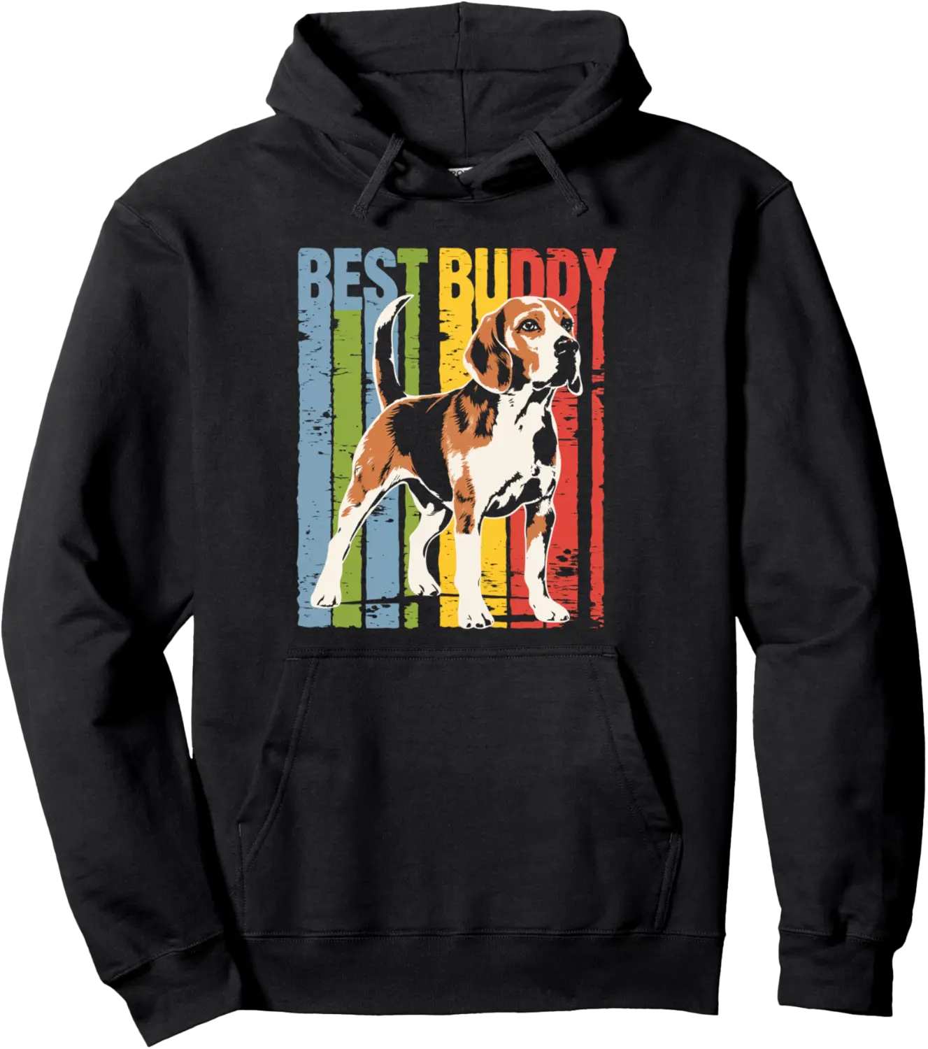 Best Buddy Beagle Dog Pup Pet Canine Companion Pullover Hoodie - 89B0DGGPDF21