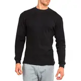 Men's Thermal Shirt Cotton Waffle-Knit Long Sleeve Crew Neck Thick Warm Tops S-3XL Plain Regular Big & Tall Menswear Casual Winter Fall Spring Basic